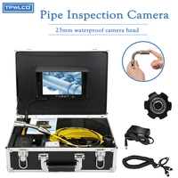 7 pipeline sewer inspection camera drain plumbing industrial endoscope 23mm 1000tvl meter scale cable snake pipe video recorder