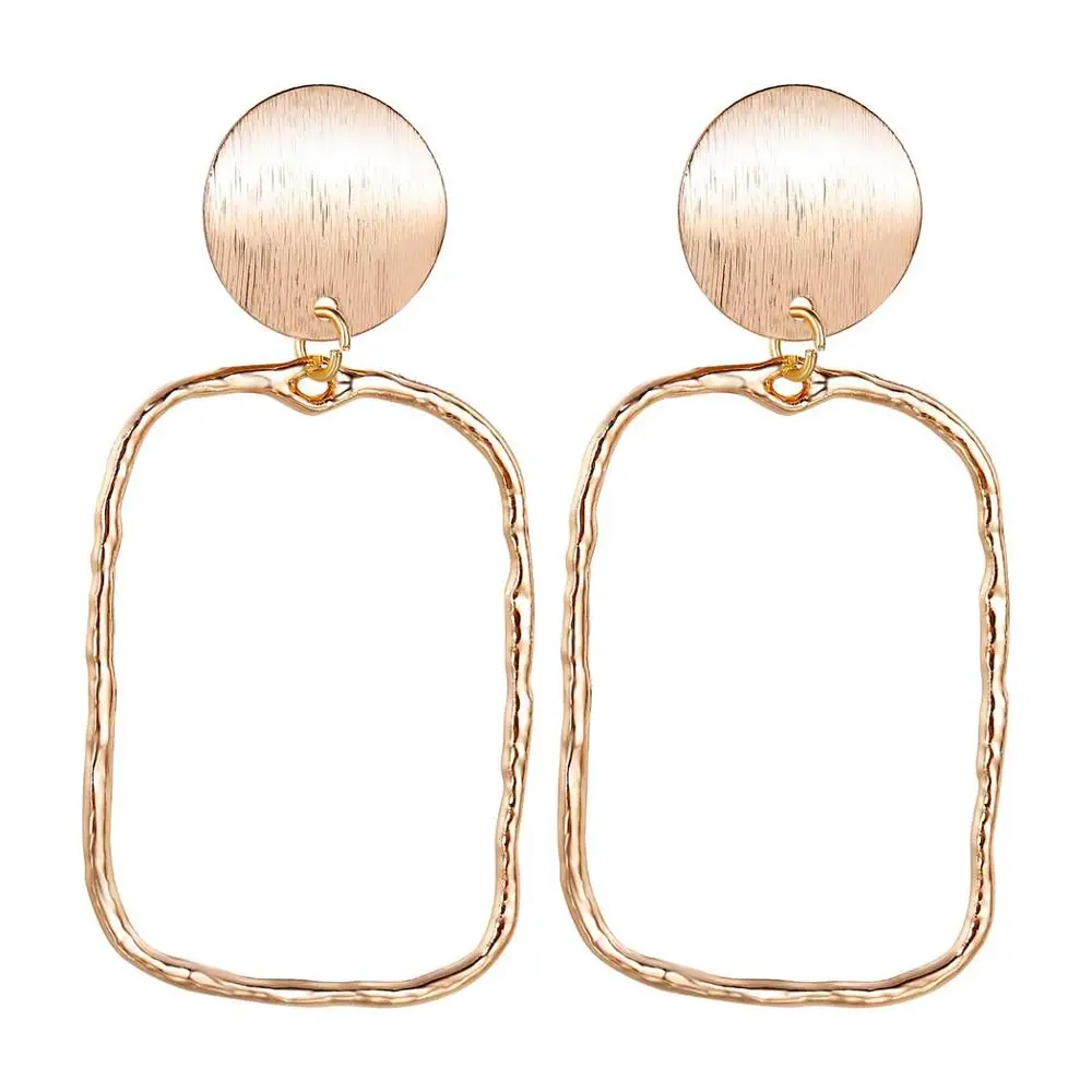 Золотистые прямоугольные серьги Chandler эффектные ювелирные изделия ретро висячие