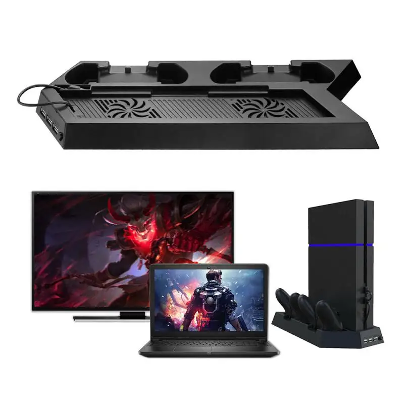 Вертикальная подставка для контроллера охлаждения PS4 зарядная станция подходит