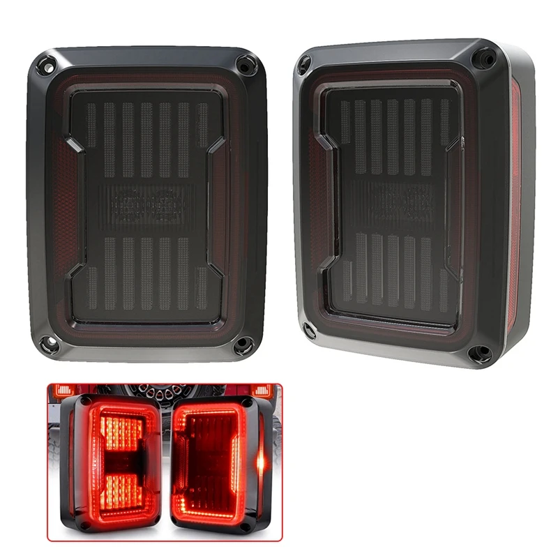 

Smoke Lens LED Tail Light for Jeep Wrangler JK 2007-2017 Brake Reverse Light Rear Back Up Lights Daytime Running Lamps