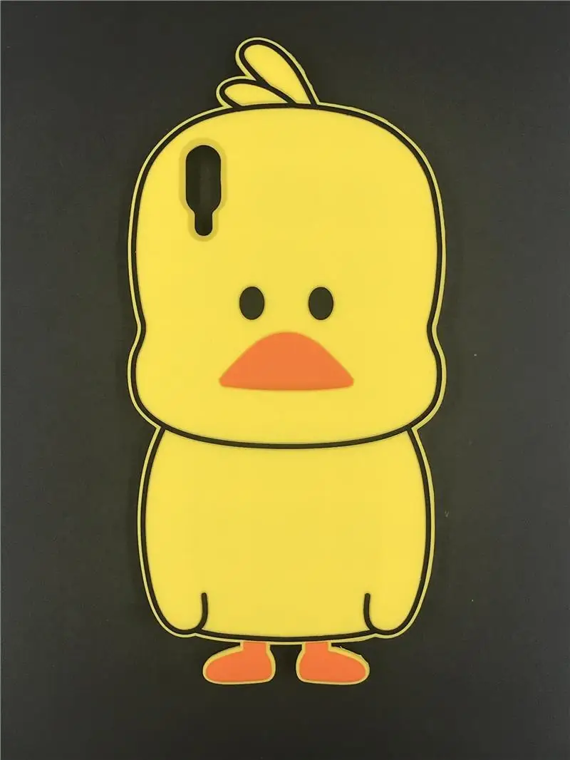 

For Huawei Y7 Pro (2019) Cute 3D Cartoon Yellow duck Soft silicone Phone Cover Case For Huawei Enjoy 9 Silicon Gell Phone case