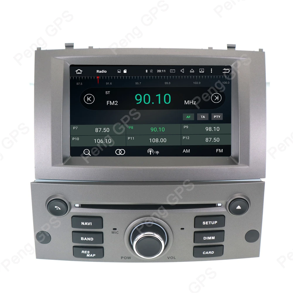 

Android 10.0 System GPS Navigation CD DVD Player for Peugeot 407 2004-2010 Two Din Car AM FM Radio Multimedia 8Core Headunit