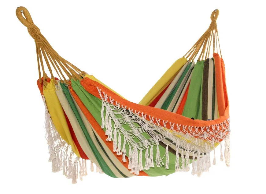 Двойной гамак с кисточками высококачественный туристический из