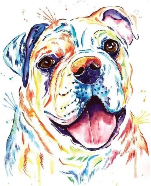 

Diamond inlaid dog's color and diamond cross-stitch, diamond embroidery, diamond painting that fully displays animal images, hom