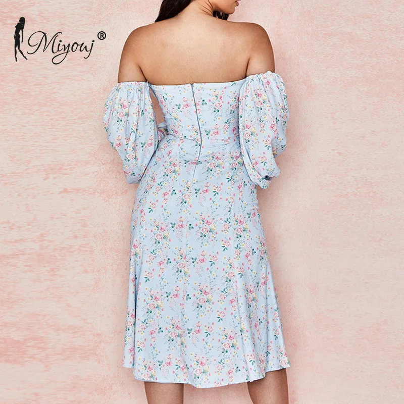 Платье с цветочным принтом Miyouj модное осеннее уличное платье