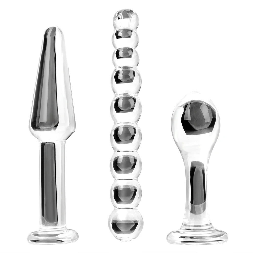 Анальная пробка OLO 3 шт./компл. фаллоимитатор с бусинами для стимуляции ягодиц