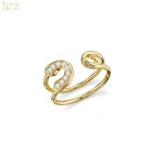 Женское кольцо из серебра 925 пробы, с фианитом