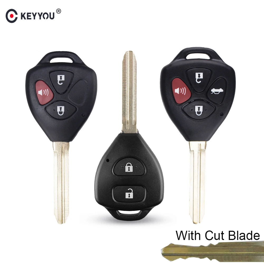 Ключ KEYYOU Cut Blade Remote Car Key Shell для Toyota Camry Corolla Yaris Reiz Avalon Venza Prius Scion TC XB Matrix TOY43 чехол|Ключ