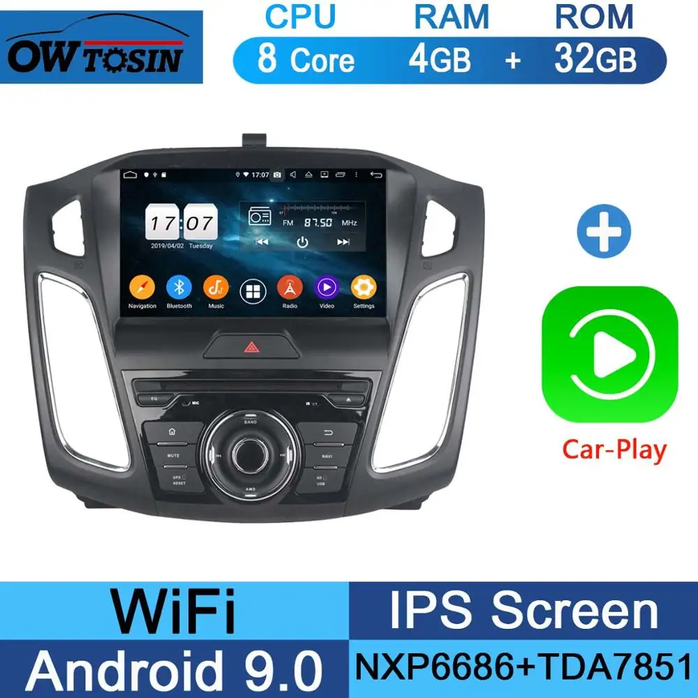 32G CarPlay Android " ips 1920*1080 8 ядерный 4G+ 64G Android 9,0 автомобильный dvd-плеер для Ford Focus 2012 2013 DSP радио gps Parrot BT - Цвет: 32G CarPlay Android