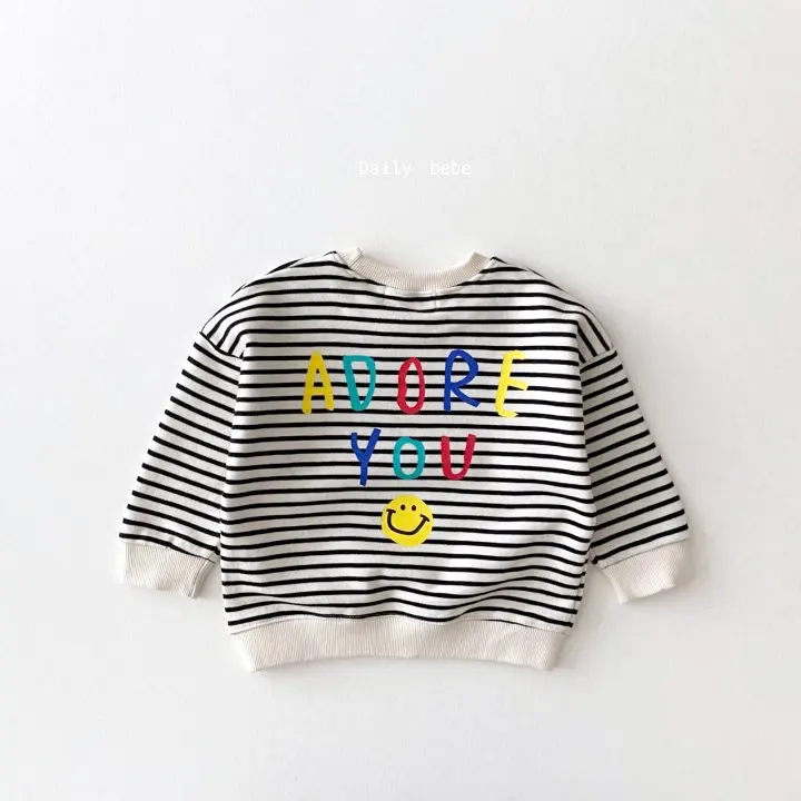 Spring New Fashion Smiley Print Baby Long Sleeve T Shirts Cotton Kids Striped Sweatshirt Girl Autumn Boy Casual | Детская одежда и