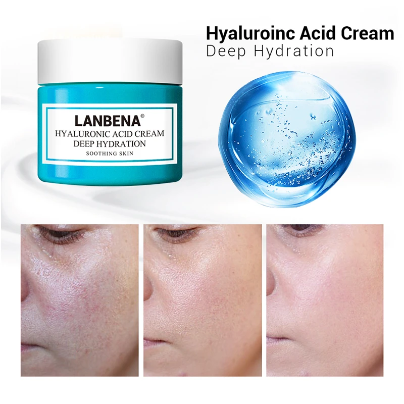 LANBENA Face Cream Vitamin C Hyaluronic Acid Anti Wrinkle Aging Moisturizing Serum Acne Treatment Whitening Facial | Красота и
