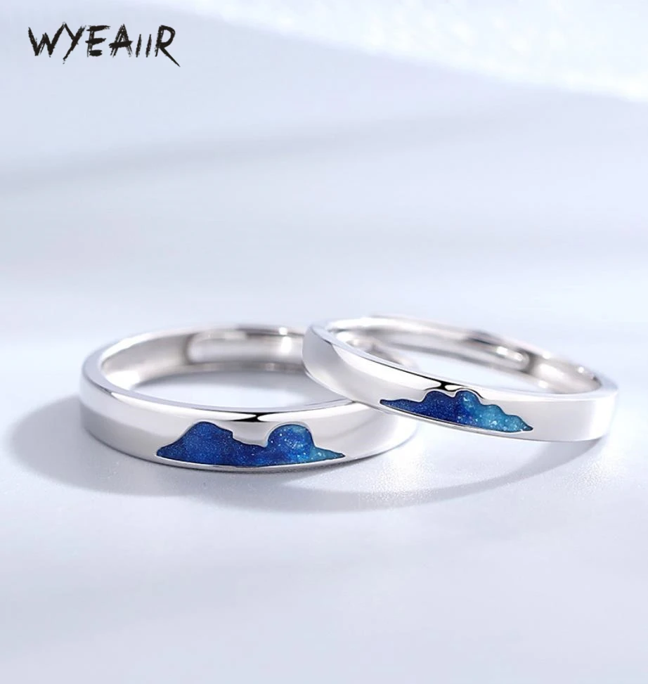 WYEAIIR кольца для пар Звездные морские облака креативные романтические милые 925