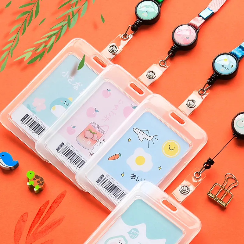 Мультяшный выдвижной значок автобус держатель для карт медсестры доктор