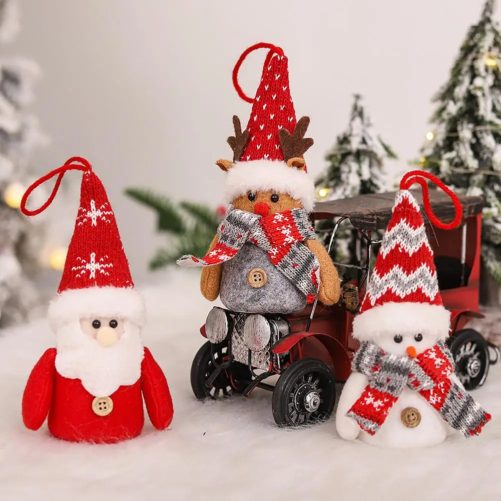 

New Navidad Natal Gifts LED Santa Claus Ornaments Adorable Christmas Tree Bright Pendent For Holiday Tree Window Door Decoration