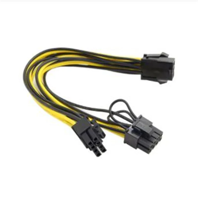 

PCI-E PCI Express ATX 6Pin Male to Dual 8Pin & 6Pin Female Video Power Cable