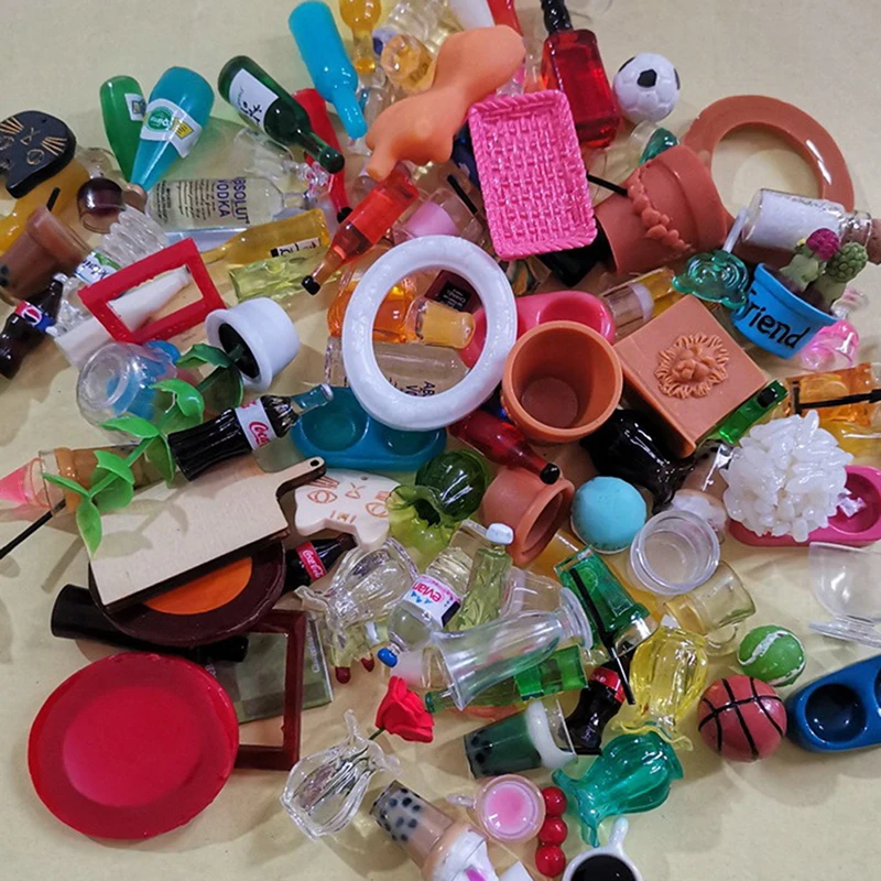 

10Pcs/lot 1:12 Dollhouse Miniature Accessories Blind Bags Dollhouse Model Toys Gifts