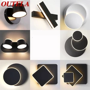 OUTELA Modern Wall Lamp Fixture Rotating Bedside LED Wall Light Indoor Creative Decoration For Home Bedroom Living Room Dining