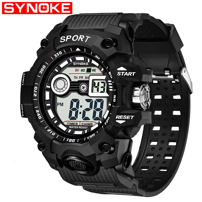 

SMAEL Military Sports Men's Watches Alarm Watchwrist 50M Waterproof Mens Watch Shock Digital Male Clock Large Dial reloj hombre
