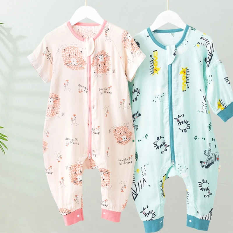 

Спальный мешок для младенцев, тонкая дышащая летняя одежда для сна со съемным рукавом, Пеленальное Одеяло с двойной молнией