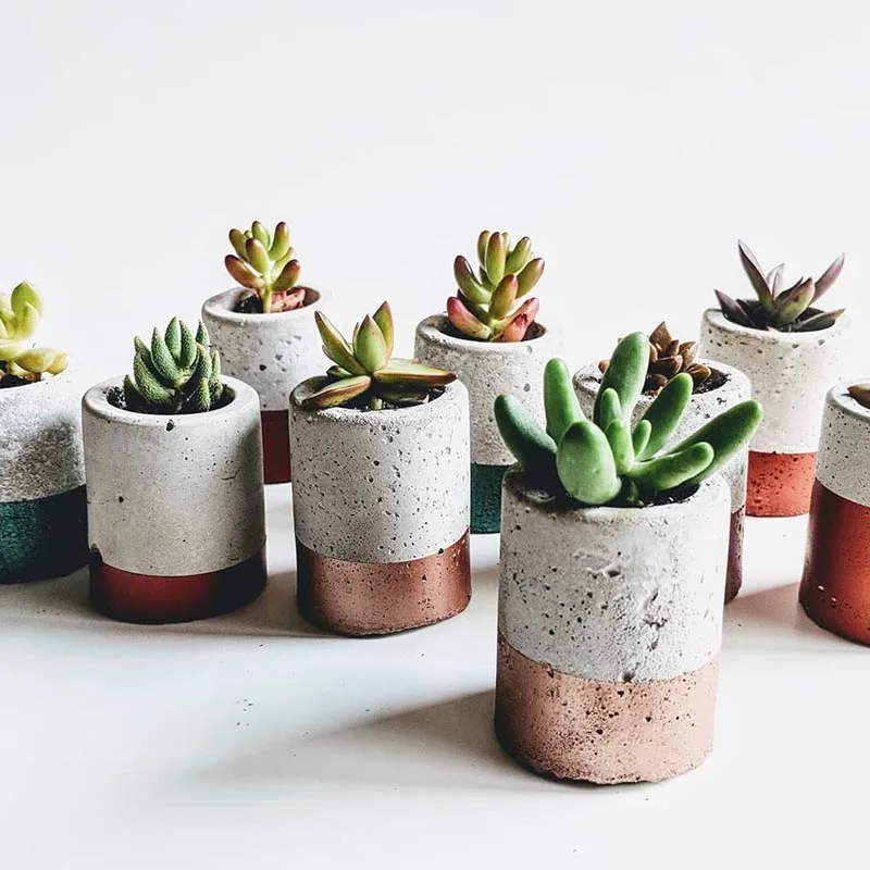 Суккулентные формы для горшков маленькая силиконовая цементная форма бетонная
