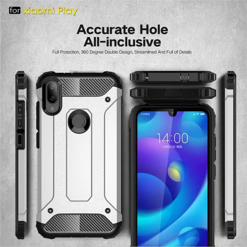UPaitou прочный двухслойный бронированный чехол для Xiaomi Mi Play в подходящих случаях