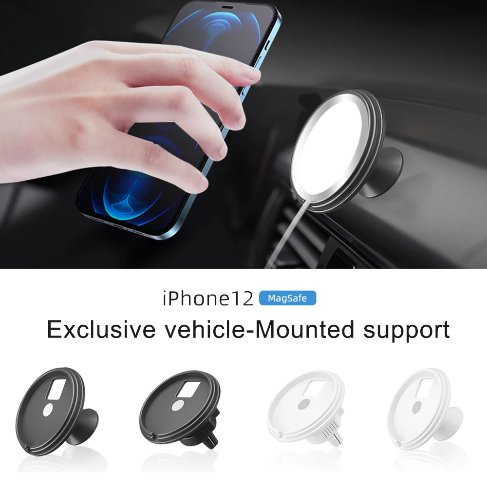 

Magnetic Car Phone Holder Stand Phone Accessories For MagSafe Charger Metal Air Vent Holder In Car GPS Mount Holder Mobile