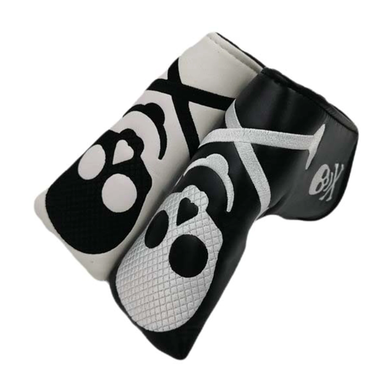 

Portable Golf Head Cover Skull Printed Blade Putter Headcover Protector
