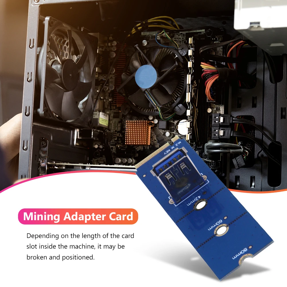 переходник m 2 m key usb 30 female для майнинг