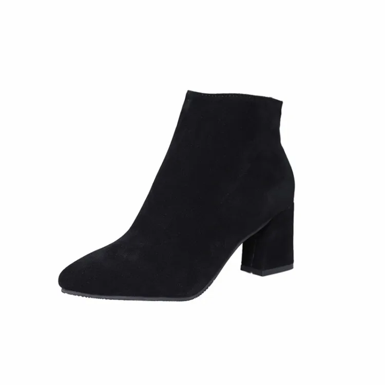 Women ankle Boots Yellow Color Shoes Woman zip Boots Sexy High Heels Ankle Boots female Shoes Booties