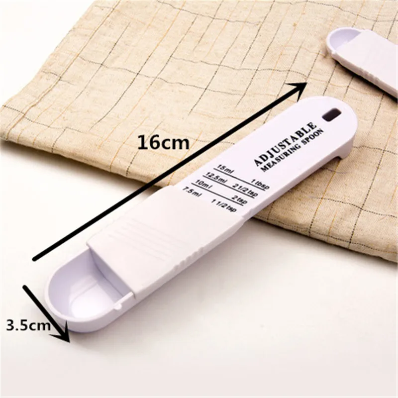 

2PCS/set Measure Spoon Adjustable Scale Measuring Spoons Sugar Powder Metering Cup Seasoning Kitchen Accessories Baking Tools