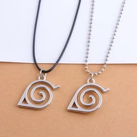 anime necklace leaf konoha village ninja kakashi symbol logo pendant necklace for women men jewelry