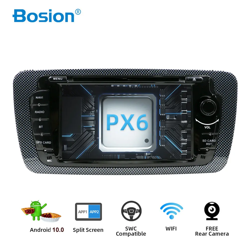 Автомагнитола Bosion на Android 10 для Seat Ibiza 6j 2009 2010 2012 2013 GPS-навигация 2 Din экран радио