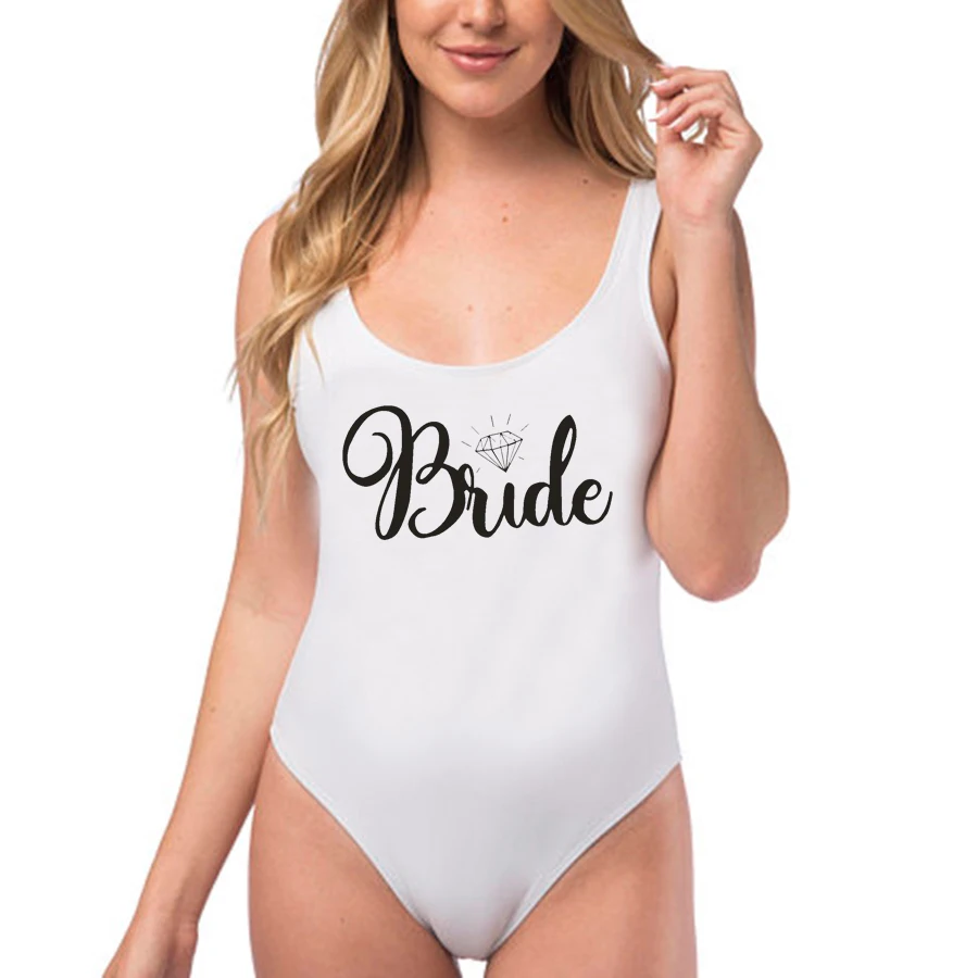 Невеста и невесты купальные костюмы Squad ромба Одна деталь купальника Для женщин