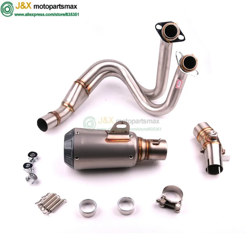 

ER-6N NINJA 650 выхлопная полная система мотоцикла средняя звеньевая труба + глушитель для Kawasaki ER6N ER6F NINJA650 2012-2015