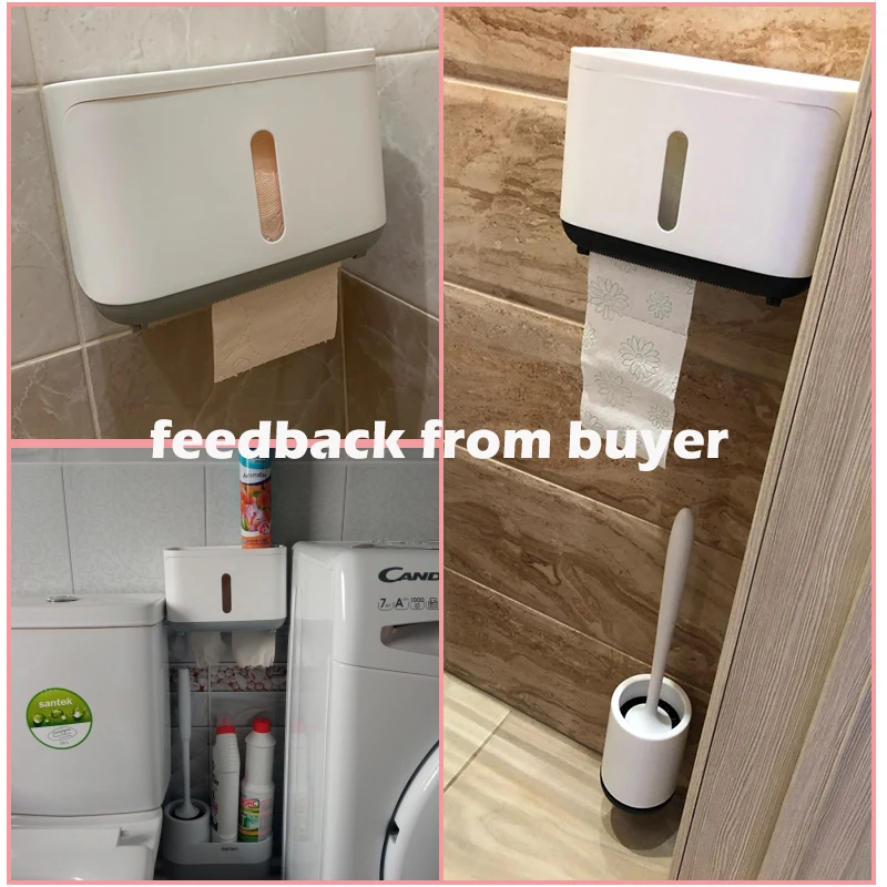 

Waterproof Toilet Paper Holder Wall Mount Paper Holder for Toilet Shelf Box Tray Roll Storage Box Organizer Bathroom Accessories