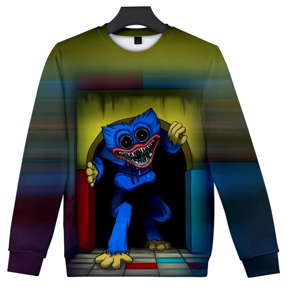 

3D O-Neck Men Women Long Sleeve Outwear Harajuku Streetwear Horror Game Poppy Playtime SweatshirtUnisex Clothes Plus Size