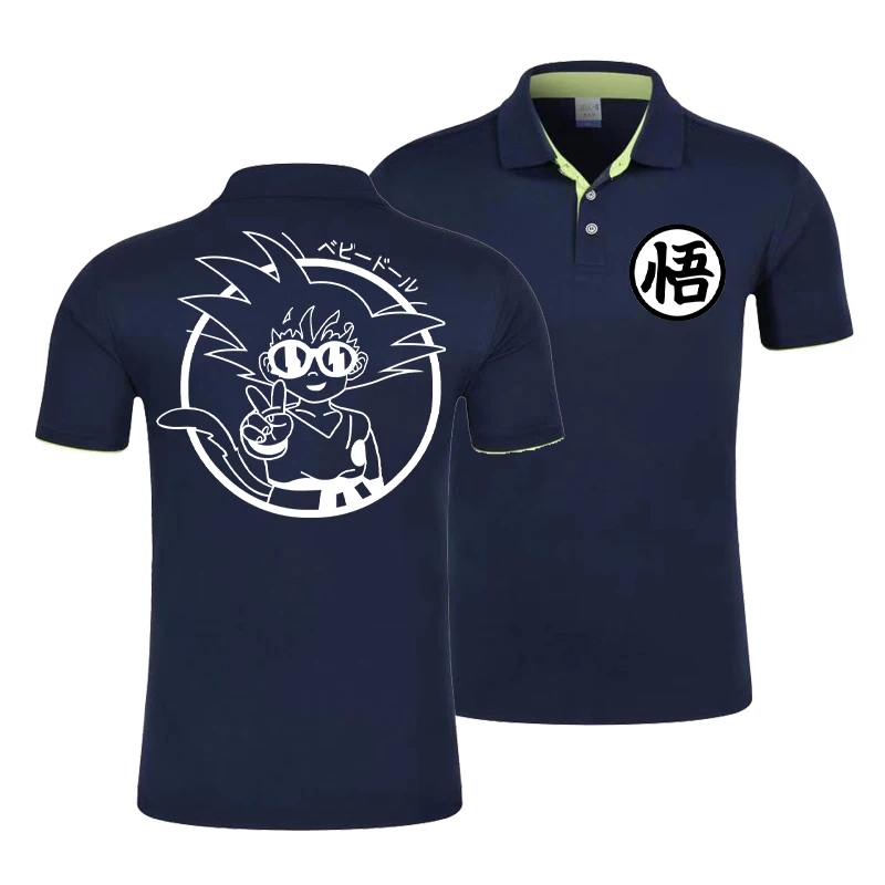 Мужские поло Dragon Ball из чистого хлопка дышащие классические персональные