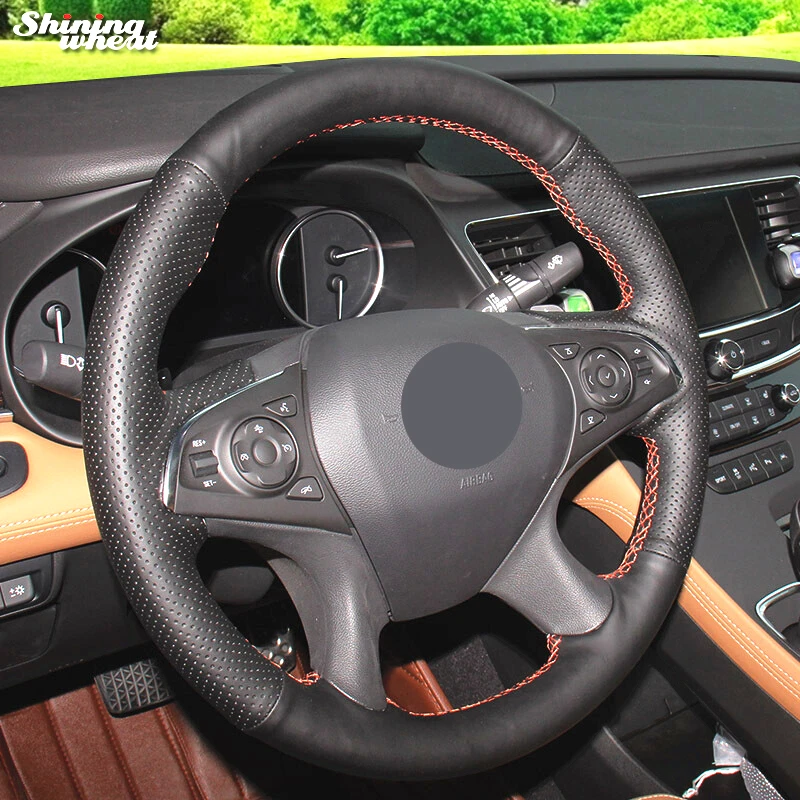 

Black Genuine Leather Car Steering Wheel Cover for Buick Lacrosse 2016