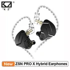 Наушники-вкладыши KZ ZSN Pro X с микрофоном, металлические Hi-Fi наушники-вкладыши 1BA + 1DD, гибридная стереогарнитура с драйвером и басами