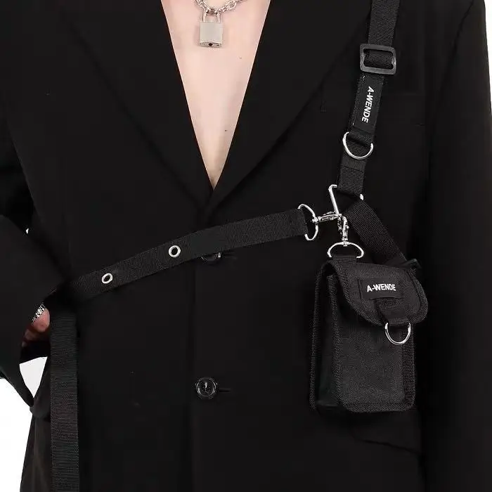 Женский декоративный ремень регулируемый в стиле панк с мини сумкой модный