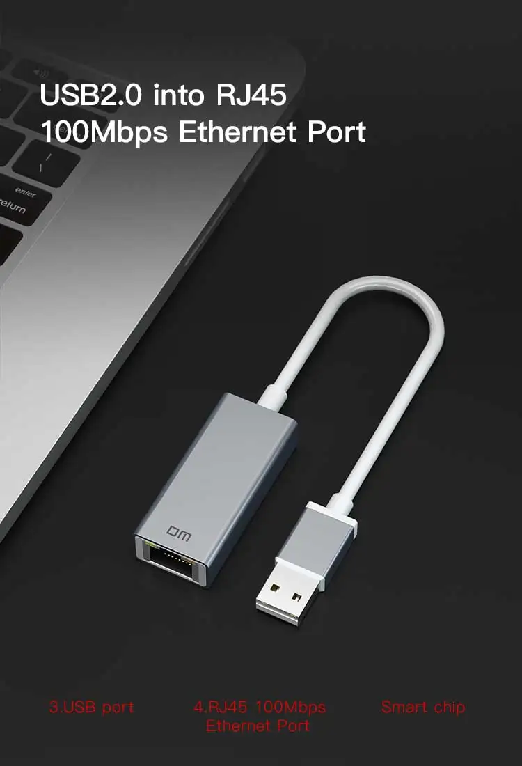 USB2.0 к RJ45 ethernet порт концентратор CHB018 нет необходимости драйвер Поддержка mac и windows
