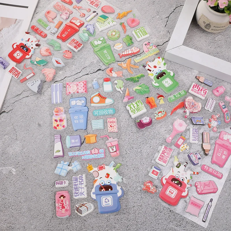 1 шт. классификация мусора хлопчатобумажная наклейка студенческие милые