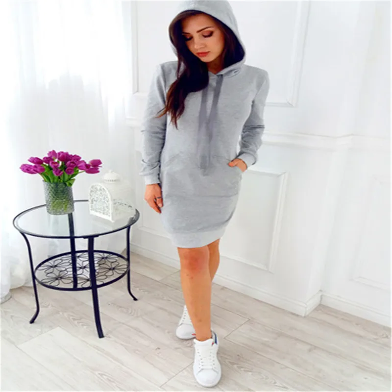 

2020 Fall Street Pullover Women's Hooded Pocket Pullover Casual Long Sleeve Bodycon Drawstring Hoodie Slim Pullover