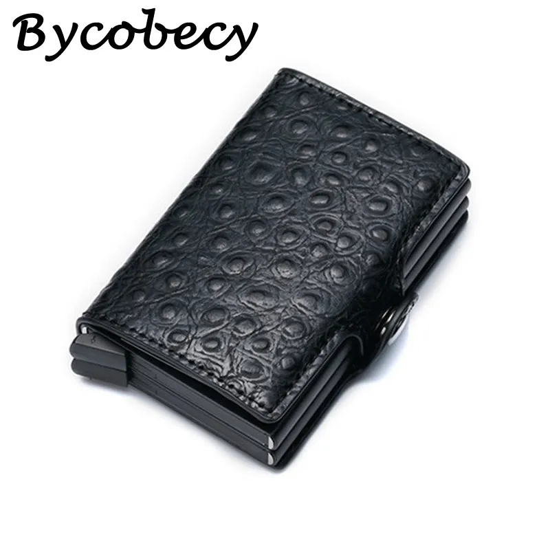 Bycobecy 2019 RFID из искусственной кожи держатель для карт алюминиевая двойная коробка