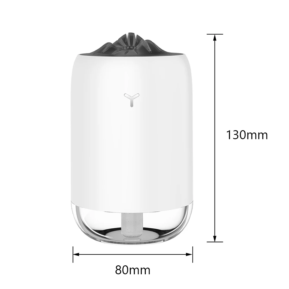 

260ml Mini Ultrasonic Air Humidifier Aromatherapy Essential Oil Diffuser for Home Car USB Rechargeable Flame Creative Humidifier