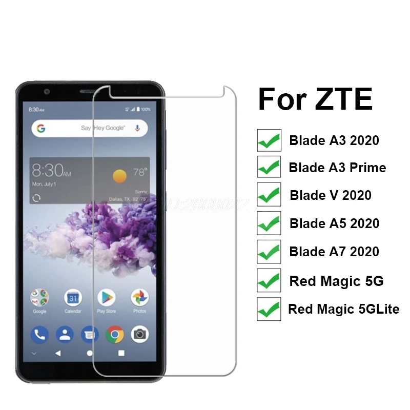 Закаленное стекло для ZTE Nubia Red Magic 5G Lite защитное Pelicula Blade V A3 Prime A5 A7 2020 3-1 шт. |