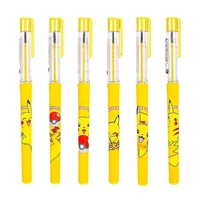 6 pcs kawaii stationery cartoon gel pens 0 5mm writing black ink for students learning office accessories school supplies gift