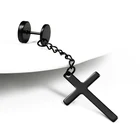 Серьги-гвоздики женские, мужские, из нержавеющей стали, в готическом стиле, 1 шт.