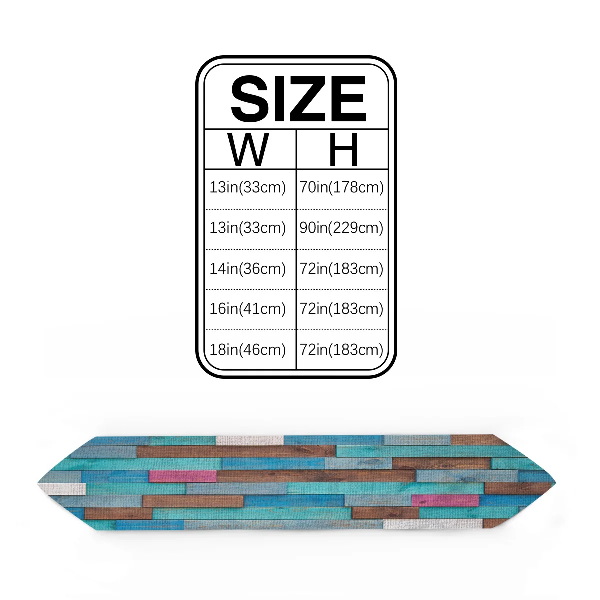 Настольная дорожка s Современная винтажная деревянная текстурная цветная