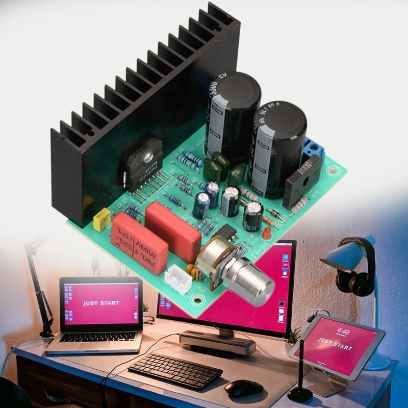 Плата усилителя высокой мощности с 2x30 Вт и конденсаторами двойным фильтром